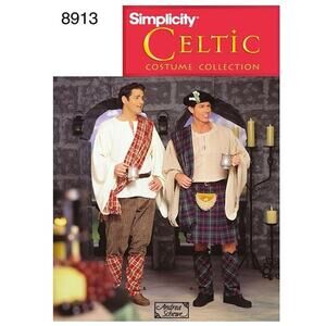Sewing Pattern Simplicity 8913 Men's Celtic Costume UNCUT Size XS S M